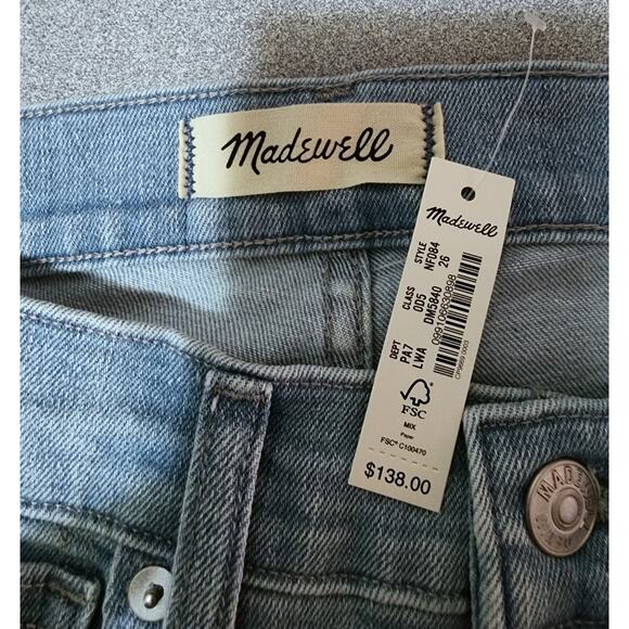 Madewell 10" High-Rise Skinny Jeans in Longton Wash W26 - Picture 3 of 7